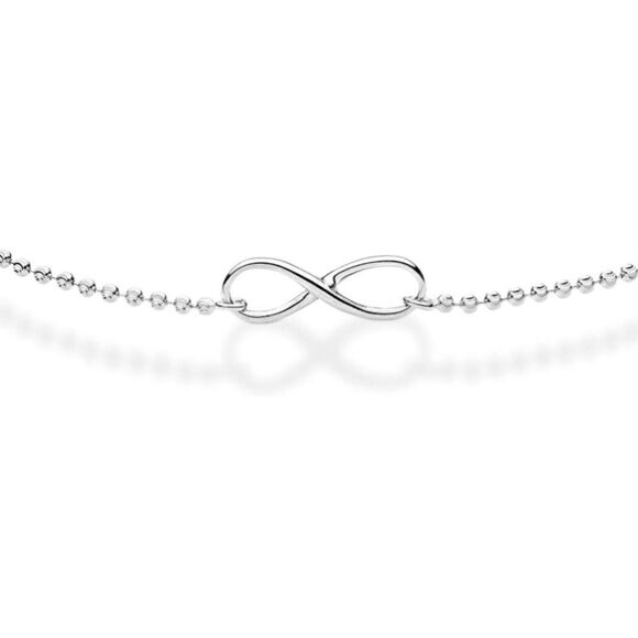 Sterling Silver or Gold Infinity ball chain Anklet - Picture 3 of 13
